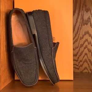 Vintage Tod’s Gommino Loafers, Grey Felt